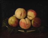 JAMES OLIVER Archer 1774-1842,Still life of peaches on a plate,1832,Dreweatt-Neate GB 2010-12-14