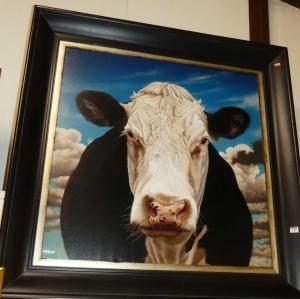 JAMES Paul 1961,portrait of cows head,Lacy Scott & Knight GB 2022-08-20
