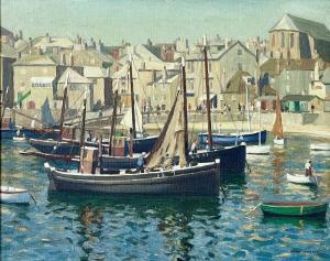 JAMESON Frank 1899-1968,Boats in St Ives Harbour,David Lay GB 2023-10-26