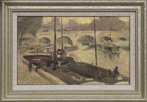 JAMIESON Alexander 1873-1937,ON THE SEINE PARIS, VIEW OF THE PONT NEUF,McTear's GB 2023-02-01