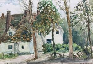 JAMIESON Alexander 1873-1937,The White Cottage at Mill Farm, Wes,1914,Duggleby Stephenson (of York) 2024-04-12