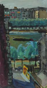 JAMIESON Florence 1925-1971,Barge on the Seine,1950,Rosebery's GB 2023-11-29