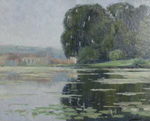 JAMOTTE Victor 1800-1900,impressionist lake scene,Fellows & Sons GB 2018-12-03