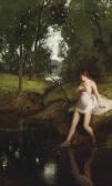JAN BOS Gerard 1860-1943,Bathing in a forest lake,1880,Christie's GB 2012-02-01