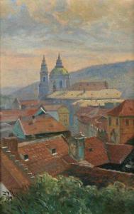 JAN Jáchym 1874,The Roofs ofthe Lesser Quarter,Palais Dorotheum AT 2008-11-29