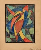 JAN Kiemenij,Etude pour vitrail,1928,Campo & Campo BE 2017-04-19
