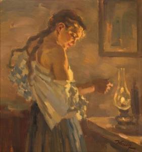 Jan Kreutz 1897-1979,In Front of a Mirror,Palais Dorotheum AT 2017-09-23