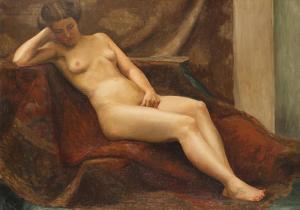 JAN Sojka 1874-1922,Nude Girl at Rest,Palais Dorotheum AT 2013-11-23