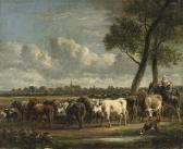 Jan VAN RAVENSWAAIJ 1789-1869,Rounding up the cattle,Christie's GB 2008-10-14