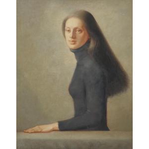 JANET JEAN CLAUDE 1918-2018,JEUNE FEMME À LA BALUSTRADE,Tajan FR 2021-03-10