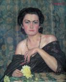 Janina Jórska Jaworska 1885-1970,Portret kobiety,1930,Desa Dom Auckcyjny PL 2007-09-22