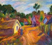 JANKAY Tibor 1899-1944,Village street,Nagyhazi galeria HU 2017-05-30