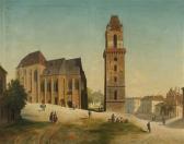 JANKOWSI Friedrich Wilhelm 1863,Kirche in Perchtholsdorf,1863,Palais Dorotheum AT 2017-05-09
