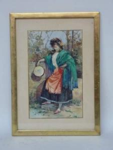 jankowski,« La joueuse de tambourin »,1909,Auxerre Enchères FR 2009-10-04