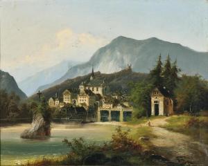 JANKOWSKI Johann Wilhelm 1825-1870,A view of Bad Ischl,Palais Dorotheum AT 2024-02-21