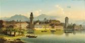 JANKOWSKI Johann Wilhelm 1825-1870,View of Riva on Lake Garda,Palais Dorotheum AT 2018-12-10