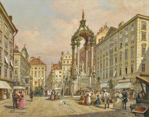 JANNY Georg 1864-1946,Hoher Markt in Vienna,1921,Palais Dorotheum AT 2023-12-12