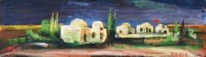 JANO Jack 1950,View of Houses and Trees,Tiroche IL 2021-11-06