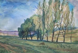 JANOSSY Ferenc 1926-1982,Hills and Trees,Pinter HU 2022-01-16