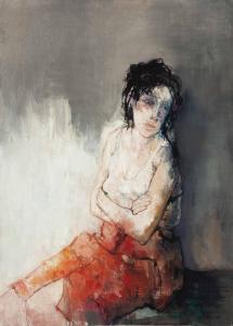 JANSEM Jean 1920-2013,Femme à la jupe rouge,1972,Christie's GB 2014-01-14