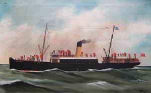 JANSEN ALFRED J 1859-1935,the Steam Ship Frinton,1920,TW Gaze GB 2021-05-06