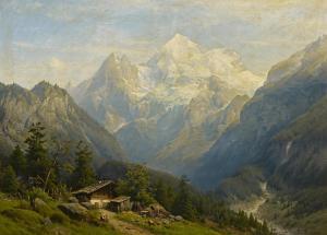 JANSEN Joseph 1829-1905,Blick auf das Mont-Blanc-Massiv,Van Ham DE 2021-06-02