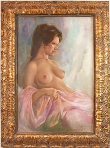 Jansen Leo 1930-1980,seated nude,O'Gallerie US 2019-07-15