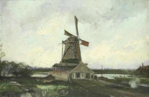 JANSEN Willem George Fred 1871-1949,Landscape with windmill,Bonhams GB 2016-12-07