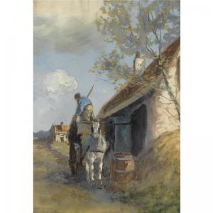 JANSEN Willem George Fred 1871-1949,UNLOADING THE CART,Sotheby's GB 2008-04-14