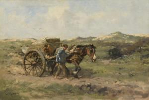 JANSEN William George Frederick 1871-1949,Fisherman and Horse Drawn Cart with a G,Simpson Galleries 2020-02-15