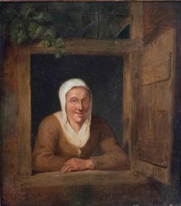 JANSON Johannes Christian 1763-1823,OLD LADY AT THE WINDOW,Potomack US 2020-06-30