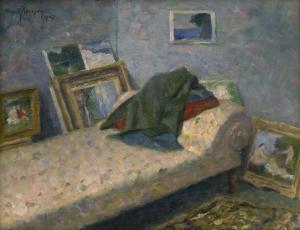 JANSON Knut 1882-1966,Die Schlafkammer des Künstlers,1947,Galerie Bassenge DE 2023-11-30