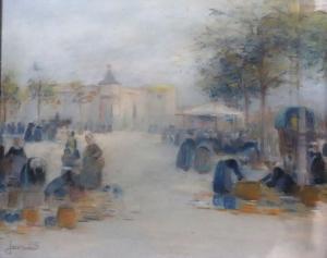 JANSSAUD Mathurin 1857-1940,Les marchandes de vaisselle à Concarneau,Bayeux Encheres FR 2024-04-01