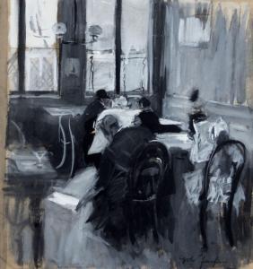 JANSSEN Gerhard 1863-1931,Im Kaffeehaus,Peter Karbstein DE 2023-06-24