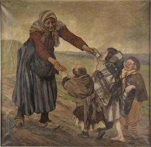 JANSSEN Peter 1844-1908,Bäuerin mit Kindern,Hargesheimer Kunstauktionen DE 2018-03-17