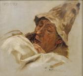 JANSSEN Peter 1844-1908,Lot of Four Figural Studies and Burial Scene,Skinner US 2008-10-03