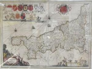 JANSSON Jan,Map of Cornwall,1646,David Lay GB 2013-08-09