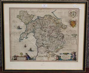 JANSSON Jan,Principatus Walliae Pars Bore Alis Vulgo North W,17th century,Tooveys Auction 2021-11-10