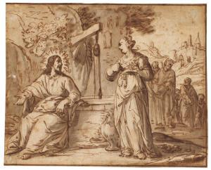 JANSZ. Pieter 1602-1672,Christ and the woman of Samaria,Sotheby's GB 2021-09-23