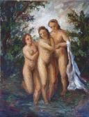 JANUS Jindrich 1867-1944,Jindrich, Janus: Three female nudes, 1943. Oil on ,1943,Nagel DE 2007-10-11