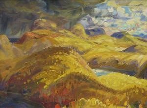 JANZEN MICHAEL 1900-1900,Golden Hills in Sun and Rain,Lando Art Auction CA 2015-10-18