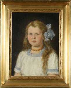 JANZON Nils Gustaf 1850-1926,Flickporträtt,1913,Stadsauktion Frihamnen SE 2008-03-17