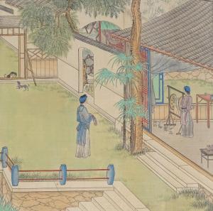 JAPANESE SCHOOL (XIX),figures in gardens,Burstow and Hewett GB 2018-12-13