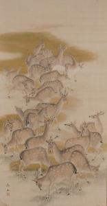 JAPANESE SCHOOL (XIX),Hanging scroll, Herd of Deer Signed,19/20th Century,William Doyle 2018-03-19