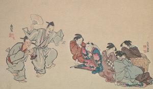 JAPANESE SCHOOL (XIX),Seated laughing figures,19th century,Rosebery's GB 2008-05-07