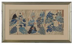 JAPANESE SCHOOL (XIX),Ukiyo-e Scene,19th Century,New Orleans Auction US 2019-08-24