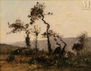 JAPY Louis Aime 1840-1916,Paysage aux grands arbres,Millon & Associés FR 2023-04-05