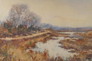 JAQUET Cecilia,a river landscape,1918,Crow's Auction Gallery GB 2021-12-08