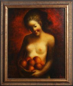 JARAIZ de Jaime 1934,Desnudo con Fruta,1970,Ro Gallery US 2023-05-13