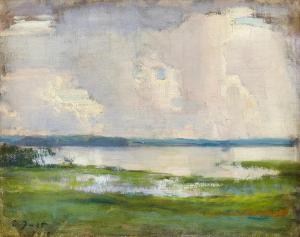 JARNEFELT Eero 1863-1937,Landscape from Lake Tuusala,1911,Uppsala Auction SE 2021-06-15